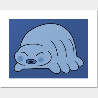 Blue Waterbear Posters and Art